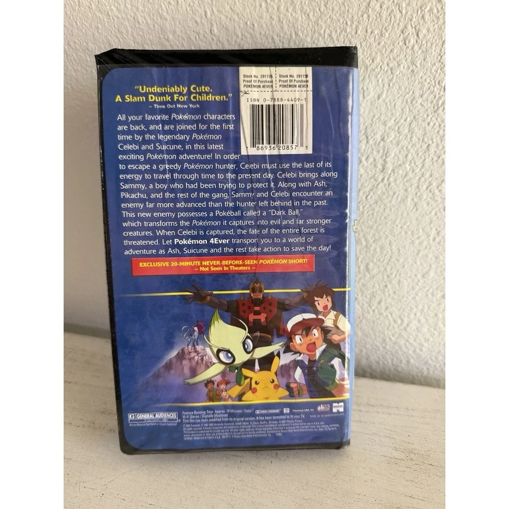 Vintage Pokemon 4Ever VHS 2003 Pikachu